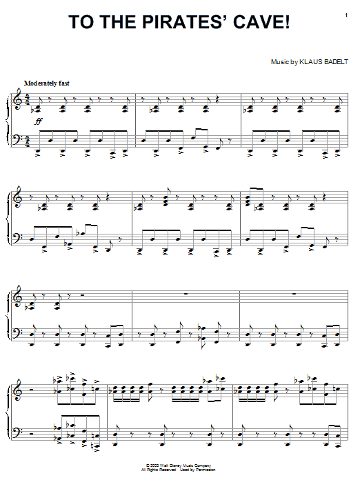 Download Klaus Badelt To The Pirate's Cave! (from Pirates Of Sheet Music