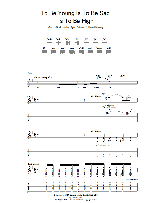 Download Ryan Adams To Be Young (Is To Be Sad, Is To Be Hig Sheet Music