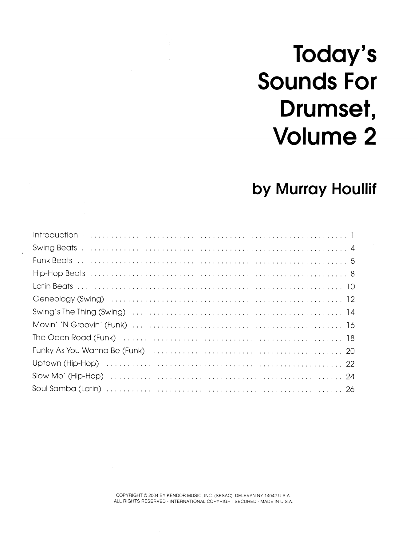 Download Murray Houllif Today's Sounds For Drumset, Volume 2 Sheet Music
