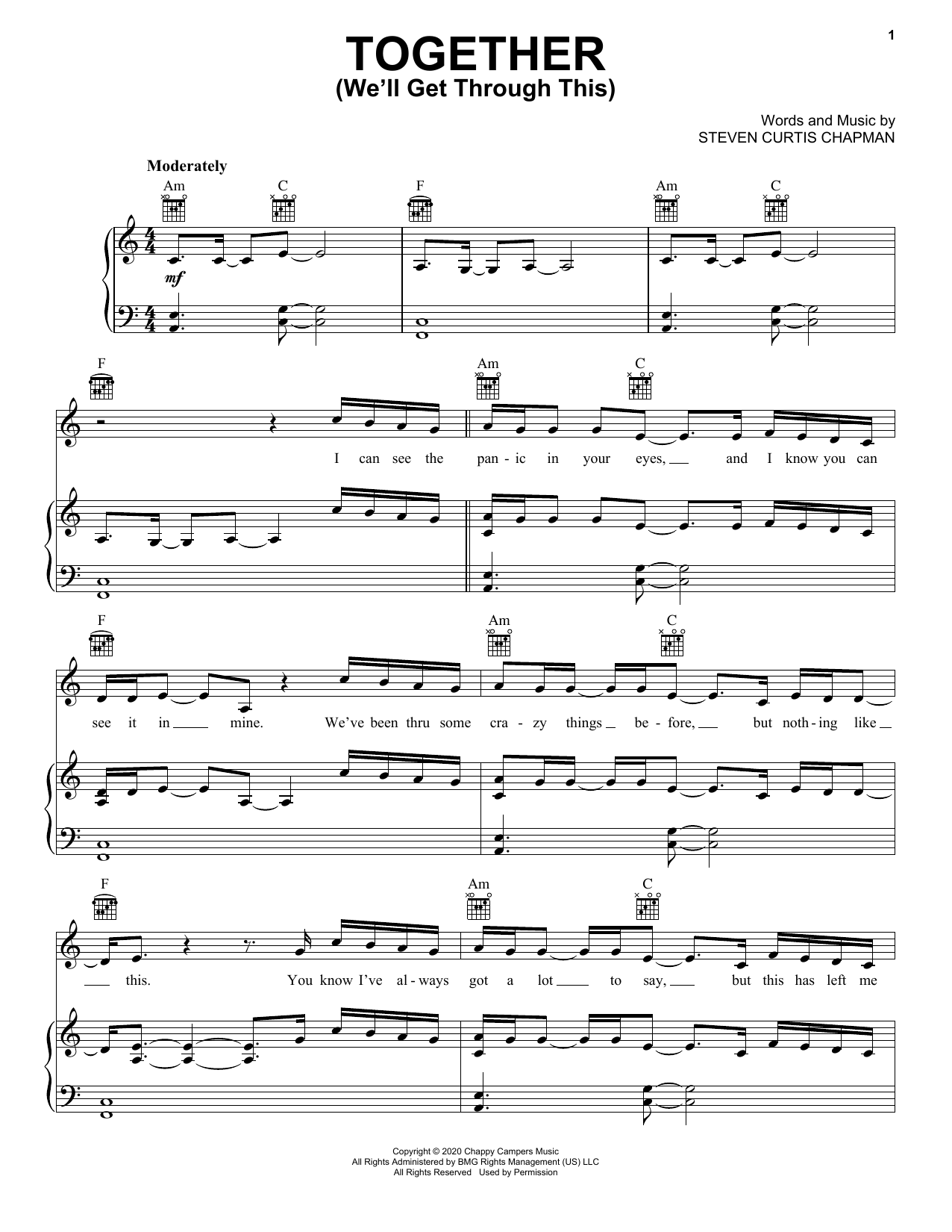 Download Steven Curtis Chapman Together (We'll Get Through This) (feat Sheet Music
