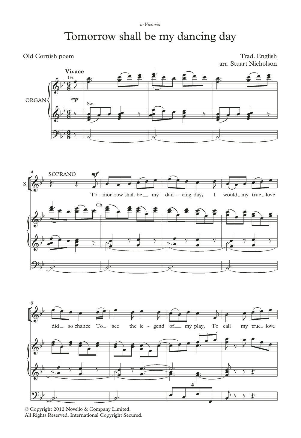 Download Traditional Tomorrow Shall Be My Dancing Day (arr. Sheet Music
