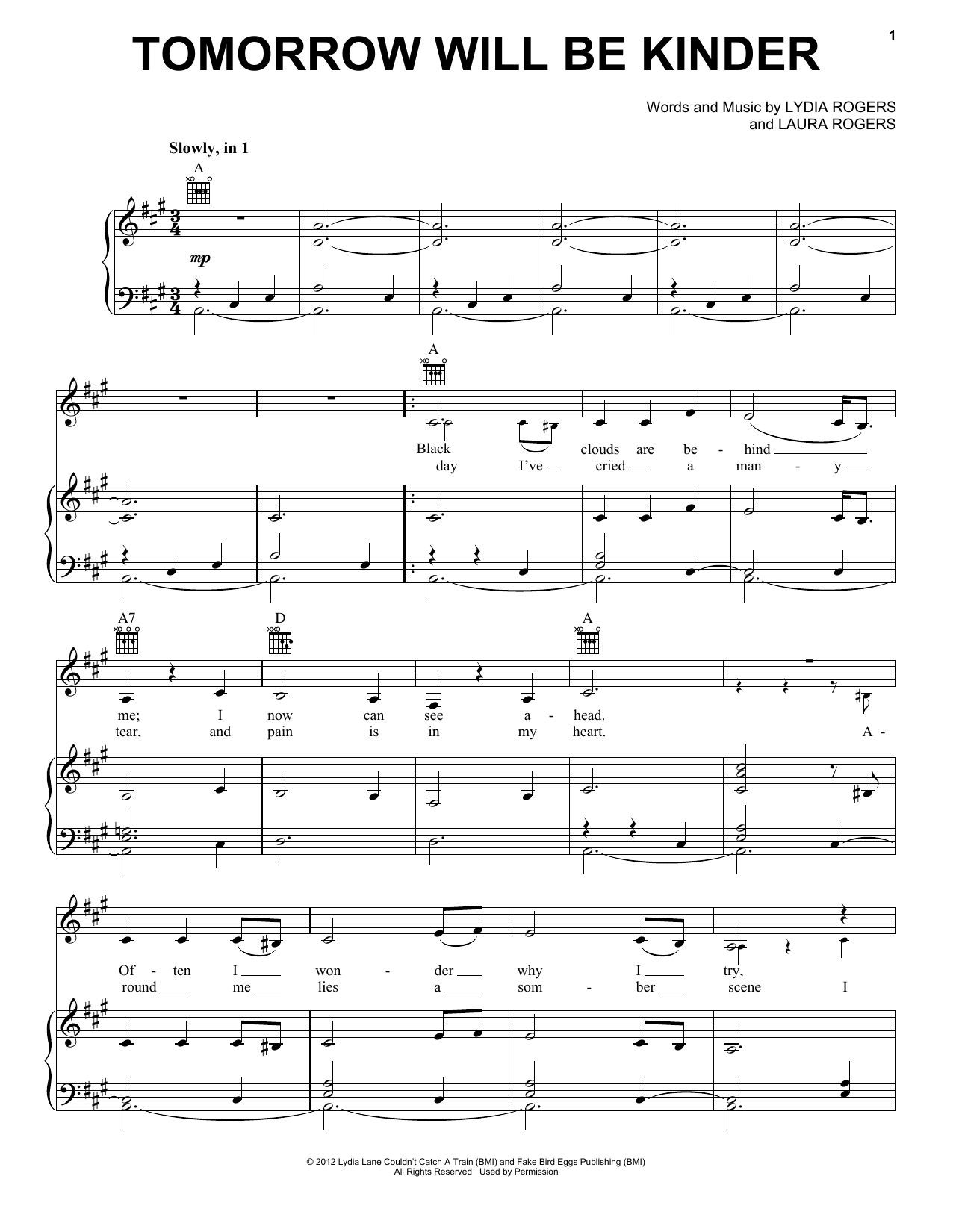 Download The Secret Sisters Tomorrow Will Be Kinder (from The Hunge Sheet Music