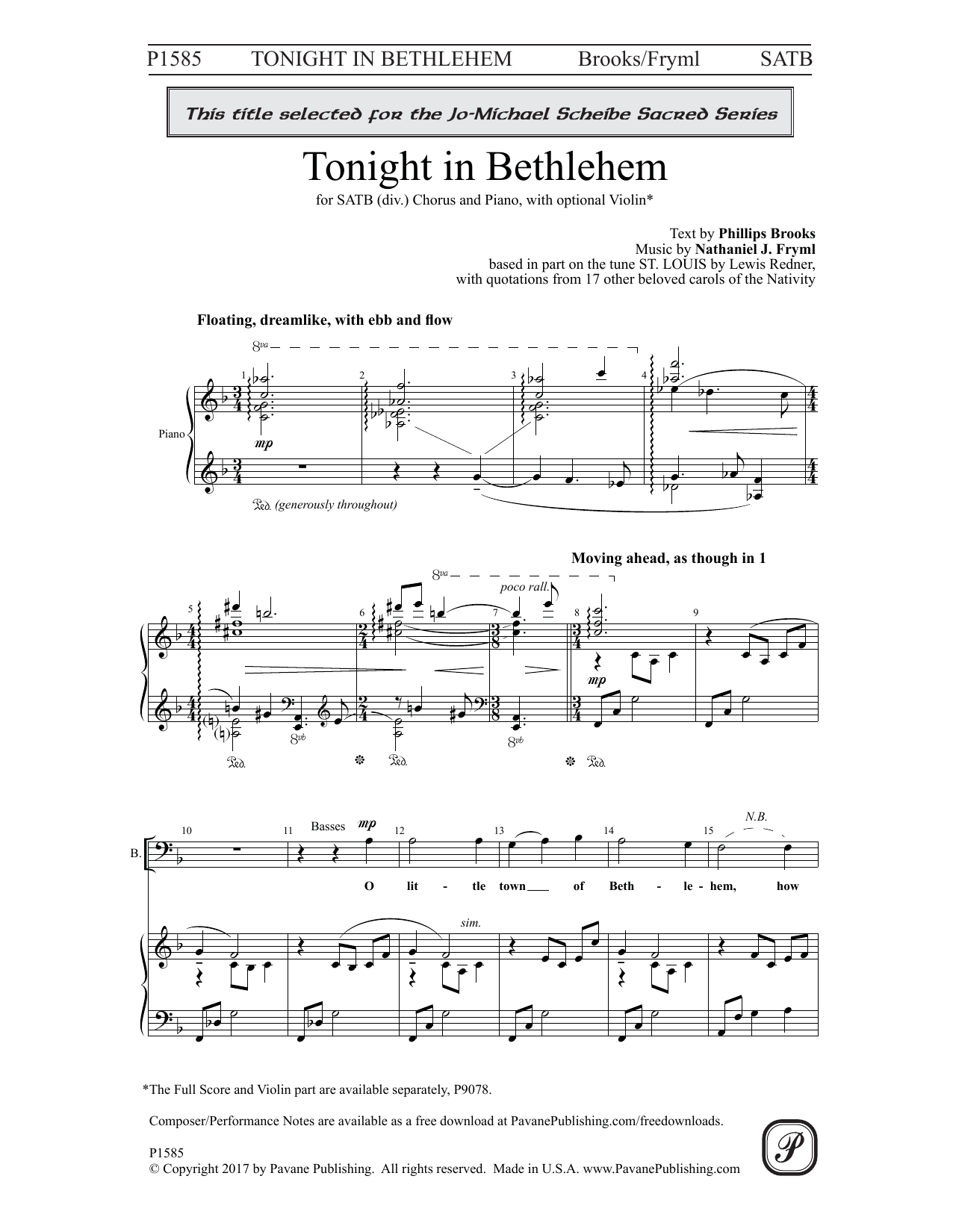 Download Nathaniel J. Fryml Tonight In Bethlehem Sheet Music