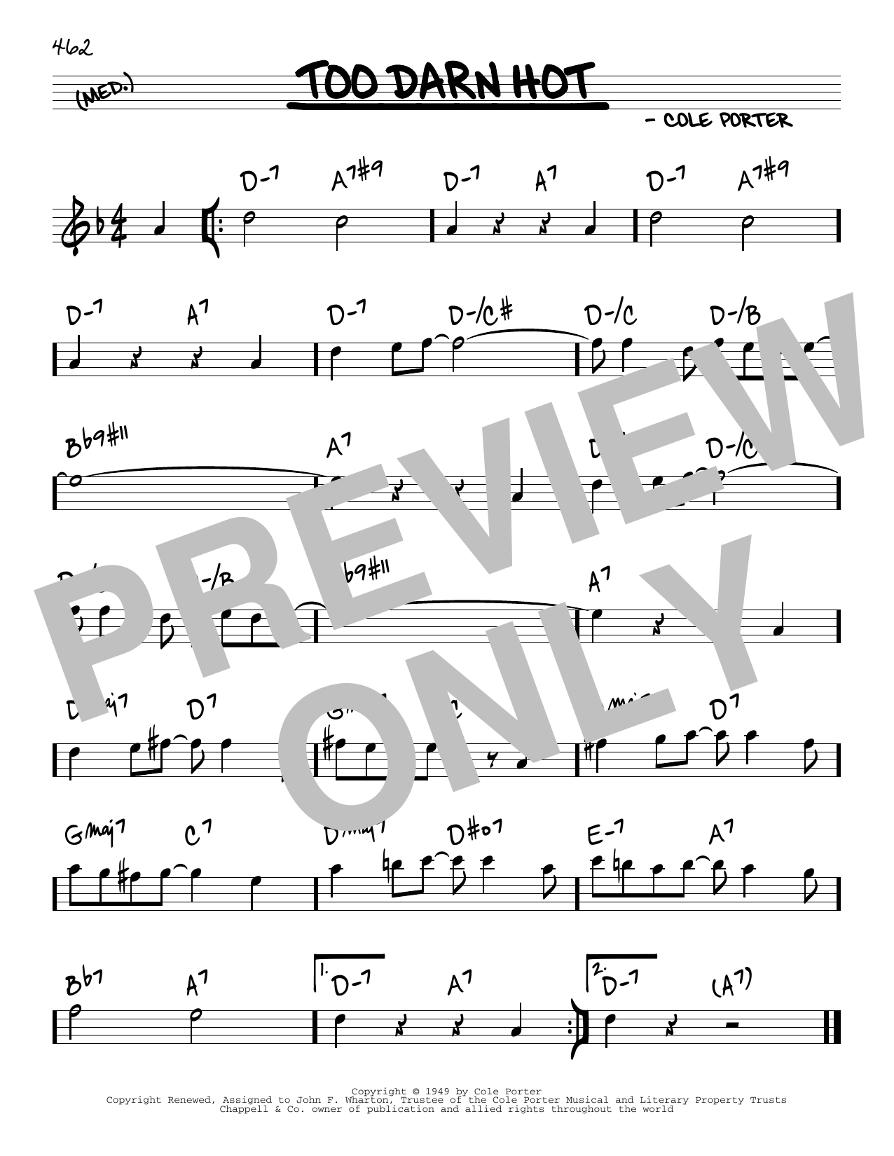 Download Cole Porter Too Darn Hot Sheet Music