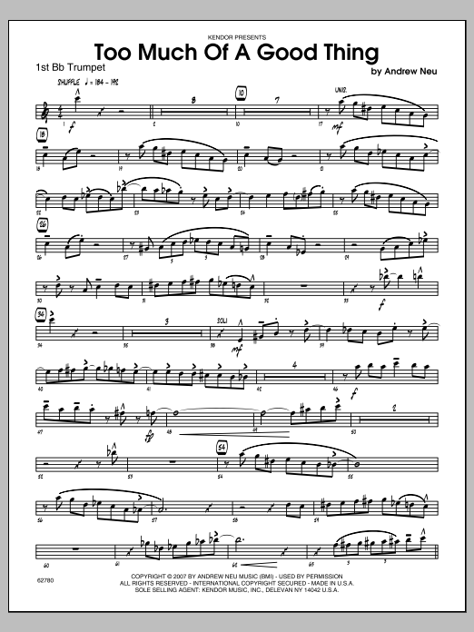 Download Neu Too Much of a Good Thing - 1st Bb Trump Sheet Music