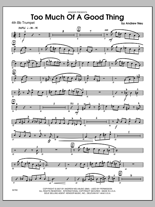 Download Neu Too Much of a Good Thing - 4th Bb Trump Sheet Music