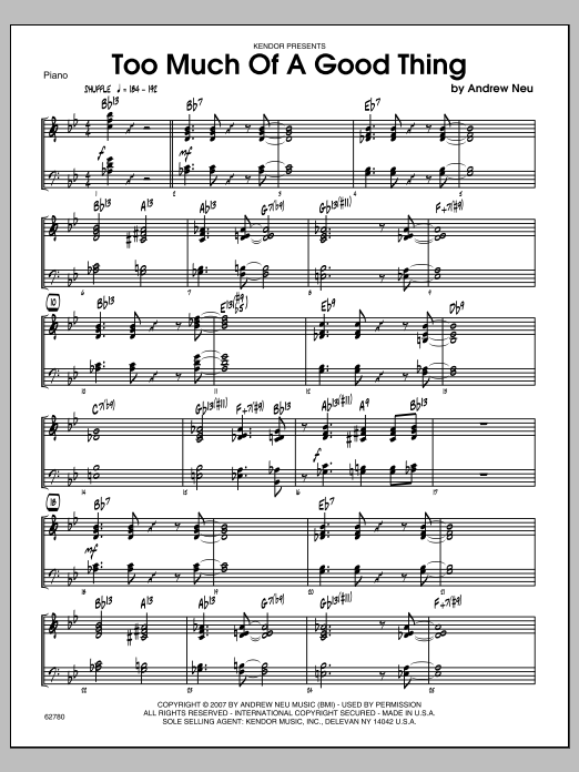 Download Neu Too Much of a Good Thing - Piano Sheet Music