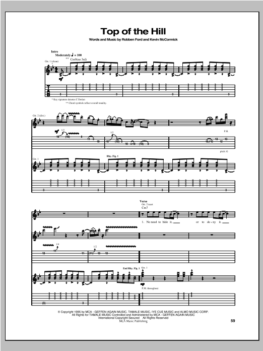 Download Robben Ford Top Of The Hill Sheet Music