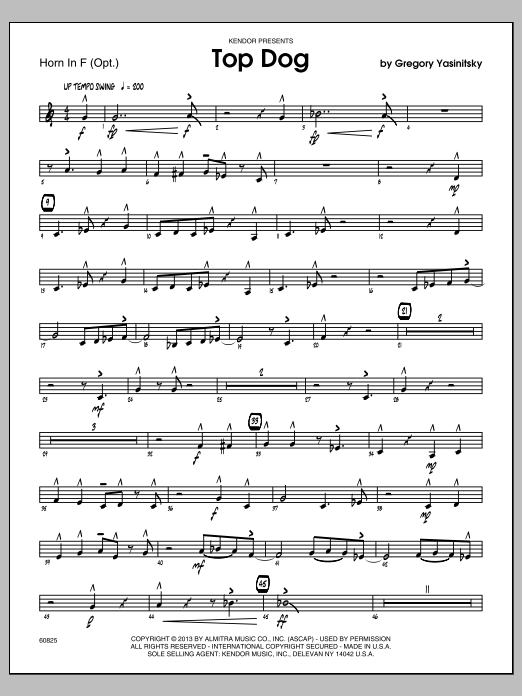 Download Gregory Yasinitsky Top Dog - Horn in F Sheet Music