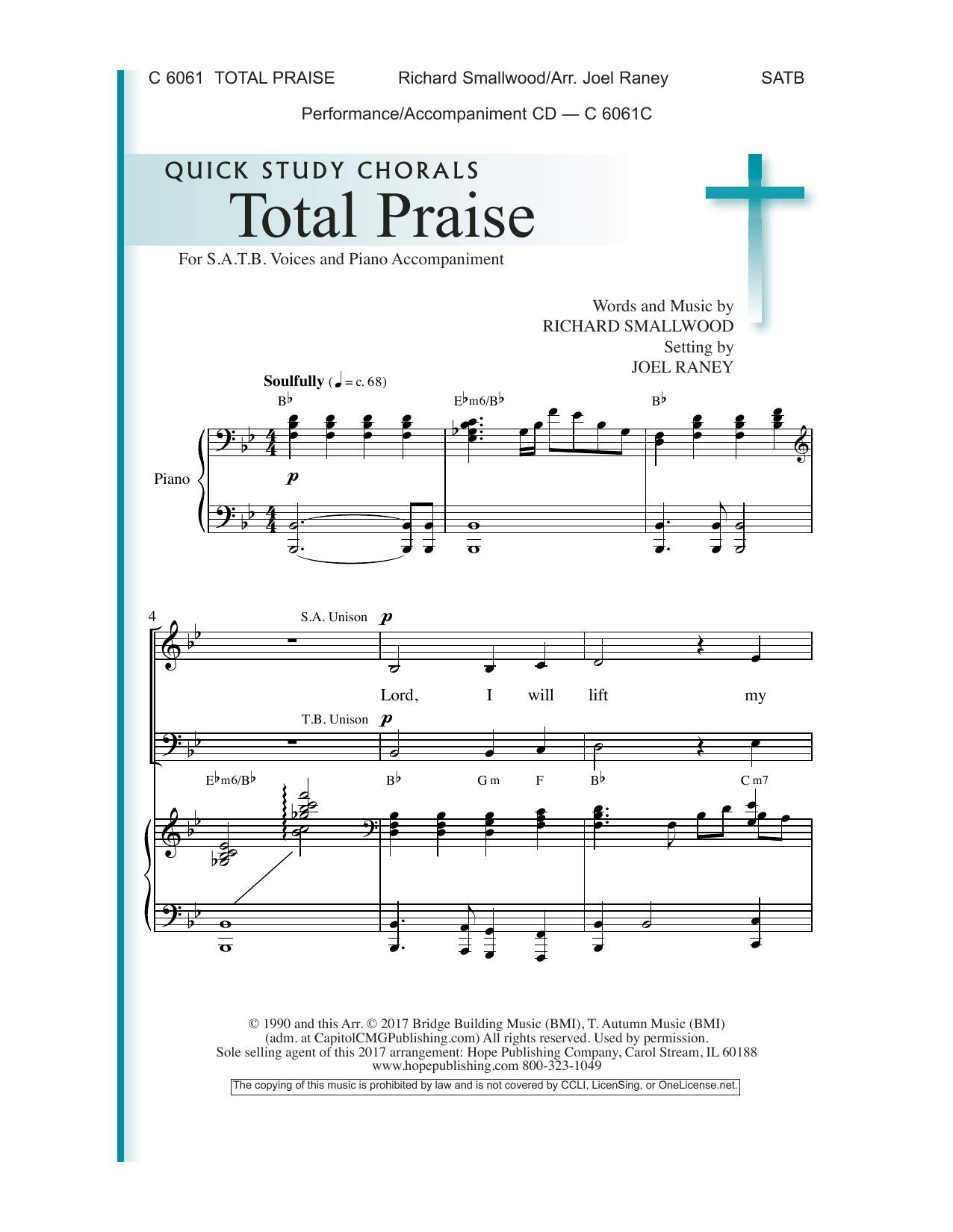 Download Joel Raney Total Praise Sheet Music