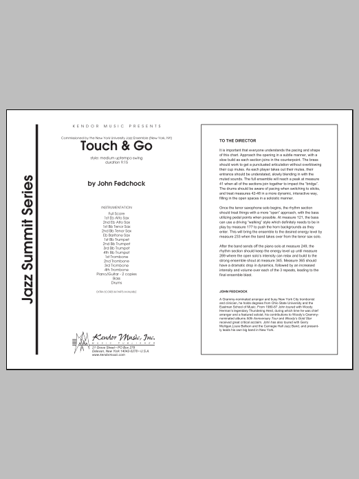 Download Fedchock Touch & Go - Full Score Sheet Music