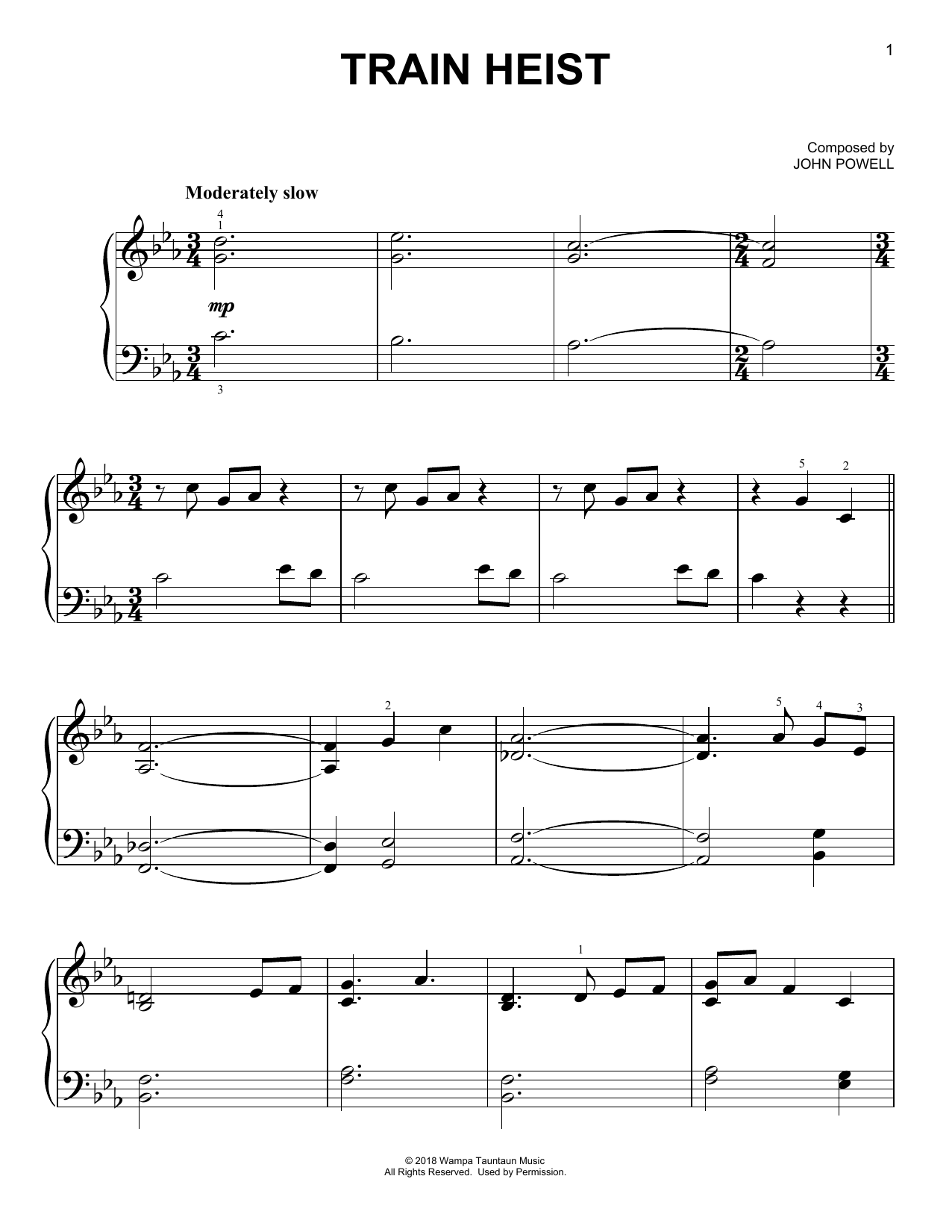 Download John Powell Train Heist (from Solo: A Star Wars Sto Sheet Music