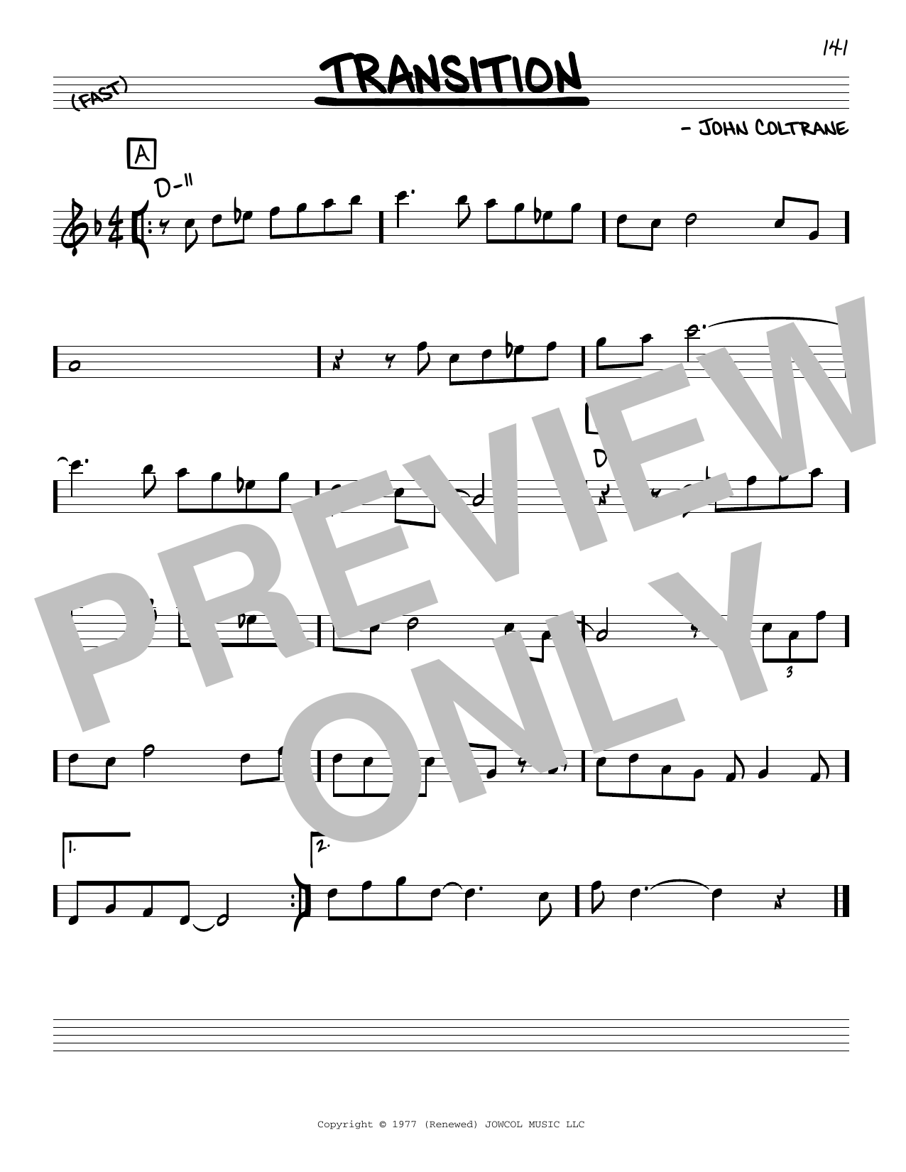 Download John Coltrane Transition Sheet Music