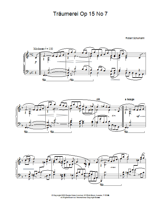 Download Robert Schumann Traumerei Op 15 No 7 Sheet Music