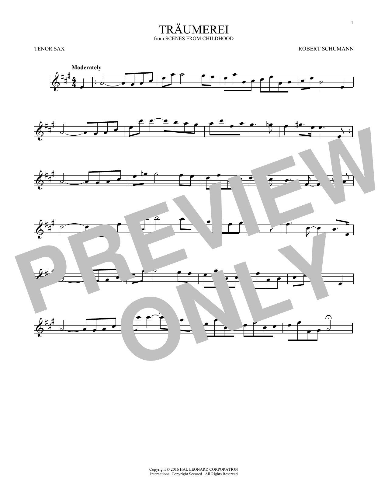 Download Robert Schumann Traumerei Sheet Music
