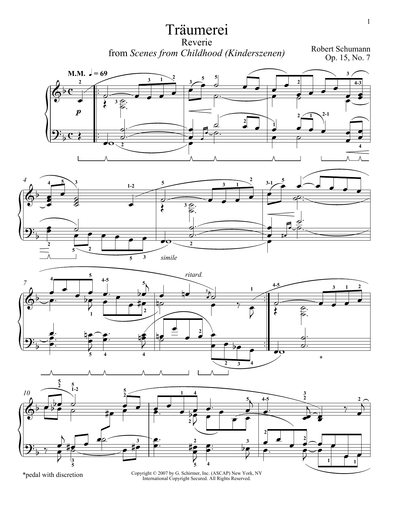 Download Robert Schumann Traumerei Sheet Music
