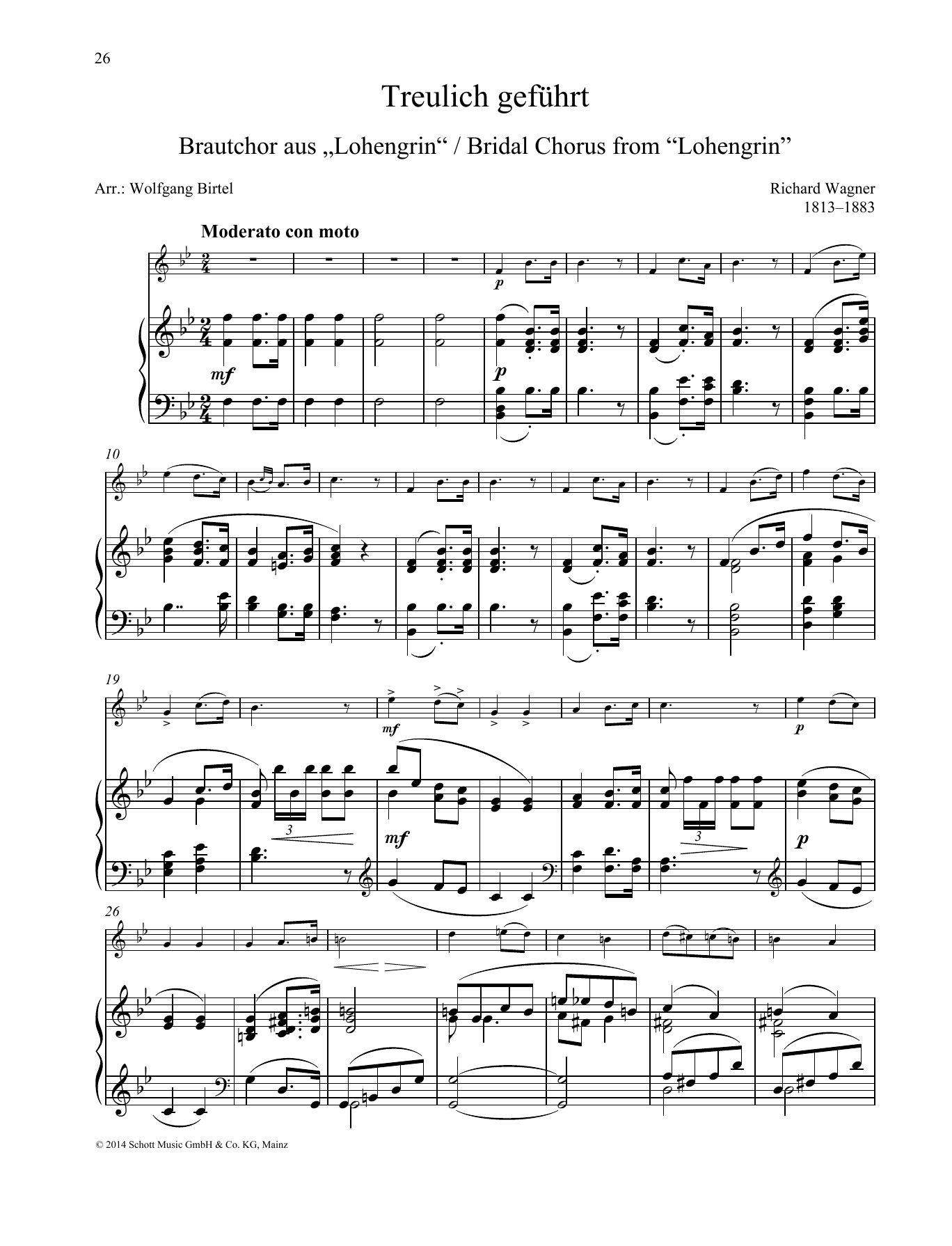 Download Richard Wagner Treulich geführt Sheet Music