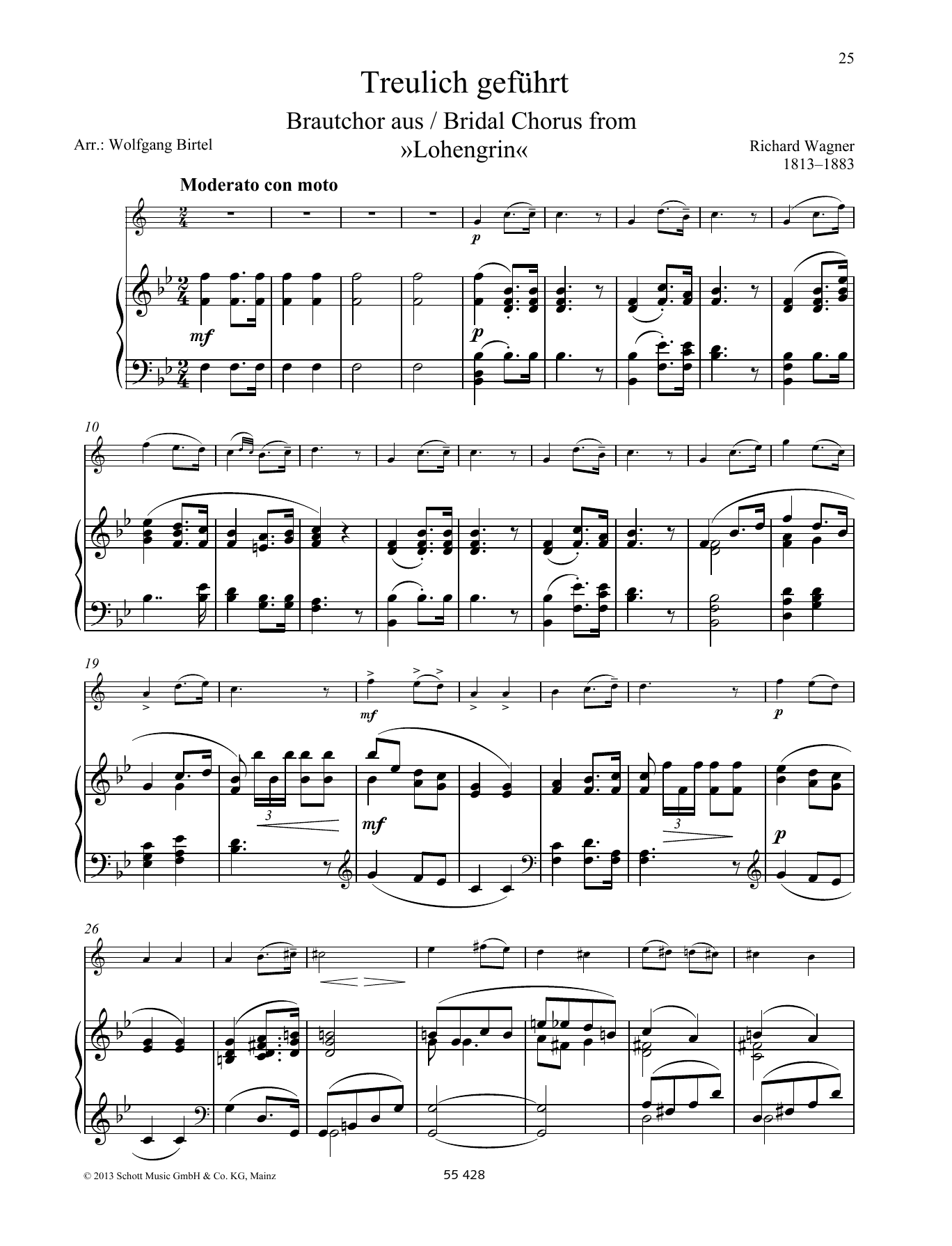 Download Richard Wagner Treulich geführt Sheet Music