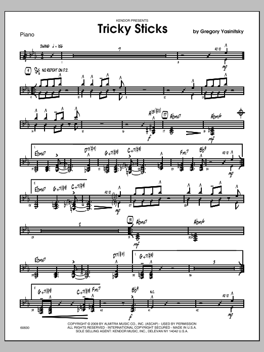 Download Yasinitsky Tricky Sticks - Piano Sheet Music
