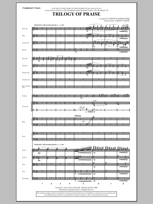 Download Joseph M. Martin Trilogy Of Praise - Full Score Sheet Music