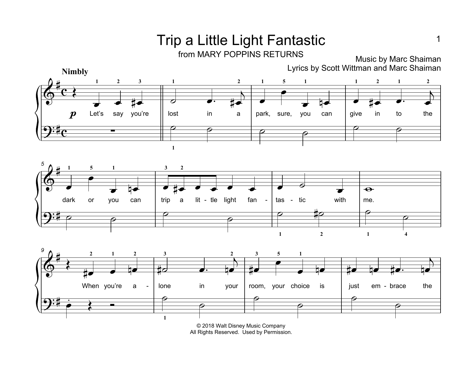 Download Christopher Hussey Trip A Little Light Fantastic (from Mar Sheet Music