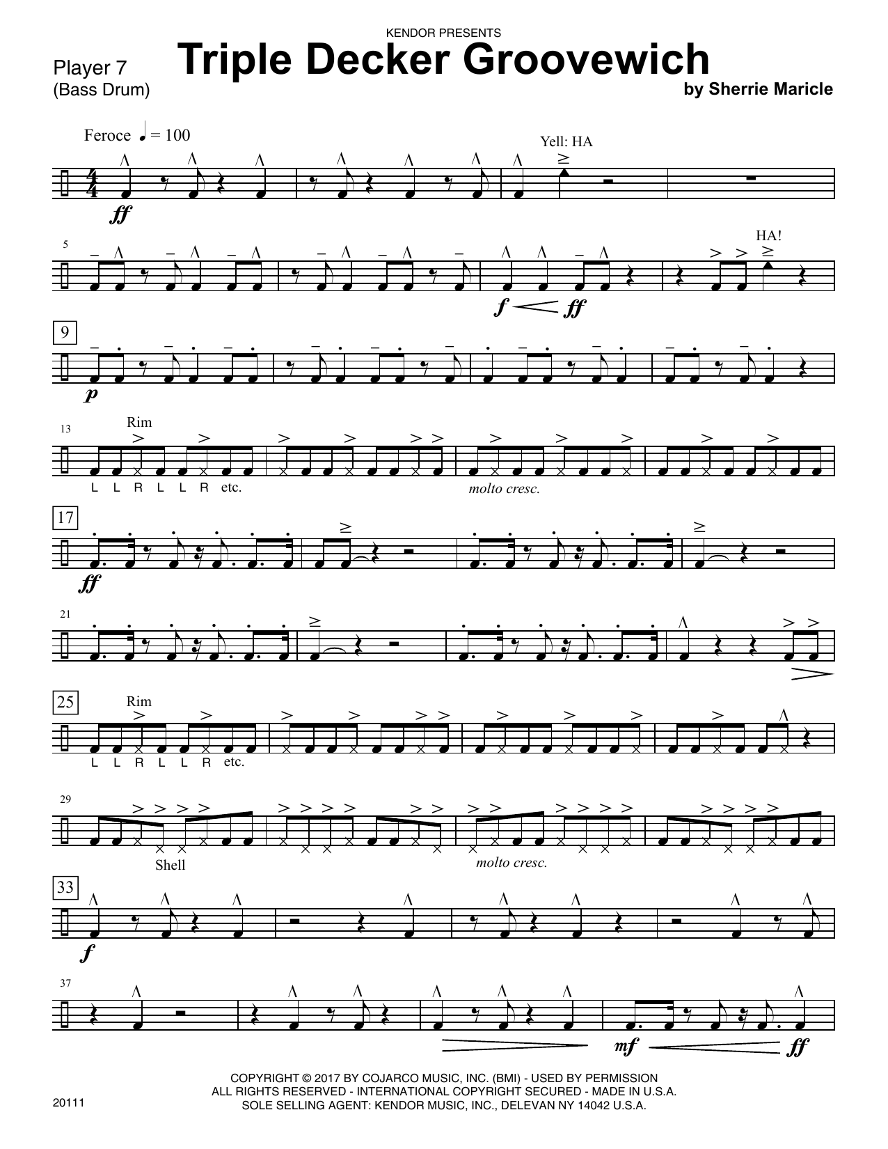 Download Sherrie Maricle Triple Decker Groovewich - Percussion 7 Sheet Music