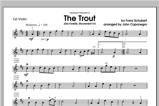 Download Caponegro Trout, The (Die Forelle, Movement IV) - Sheet Music