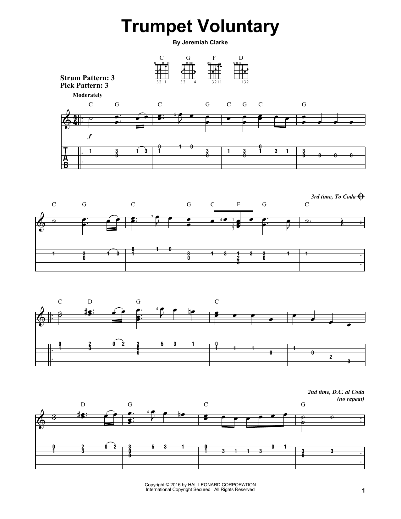Download Jeremiah Clarke Trumpet Voluntary Sheet Music