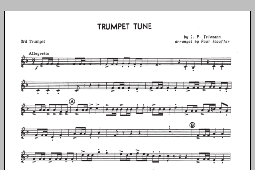 Download Paul M. Stouffer Trumpet Tune - 3rd Trumpet in Bb Sheet Music
