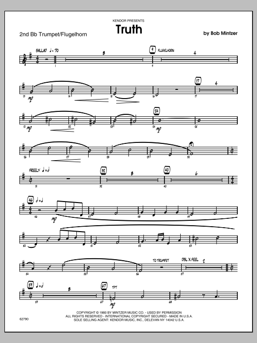 Download Mintzer Truth - 2nd Bb Trumpet Sheet Music