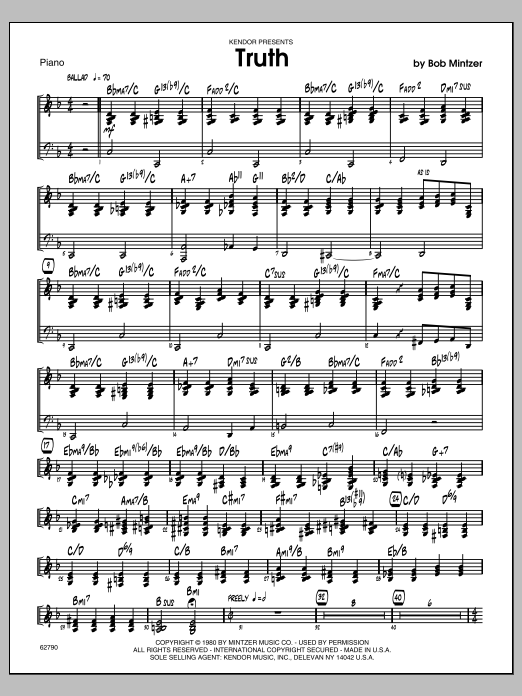 Download Mintzer Truth - Piano Sheet Music