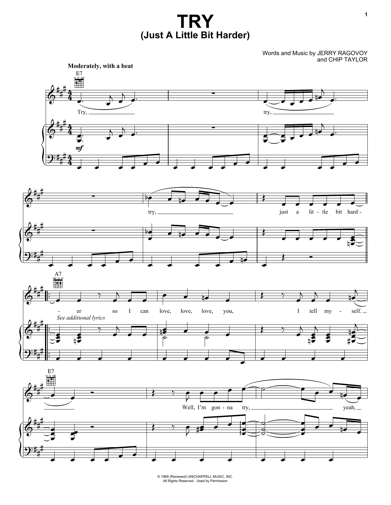 Download Janis Joplin Try (Just A Little Bit Harder) (from th Sheet Music