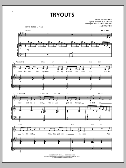 Download Lin-Manuel Miranda Tryouts (from Bring It On: The Musical) Sheet Music