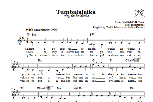 Download Teddi Schwartz Tumbalalaika (Play The Balalaika) Sheet Music