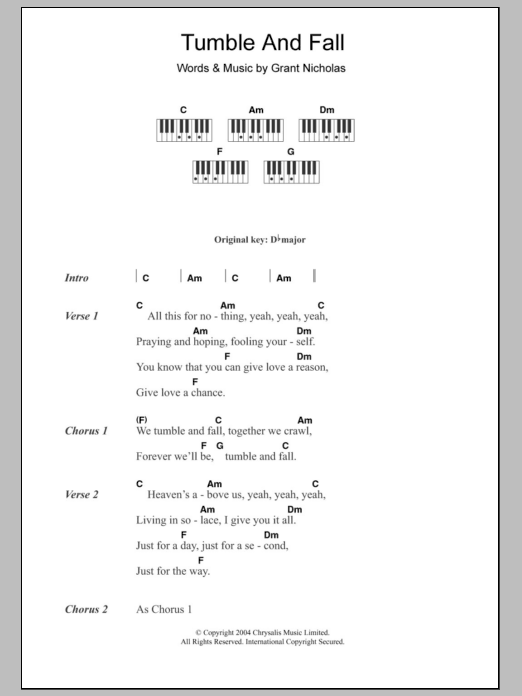 Download Feeder Tumble And Fall Sheet Music