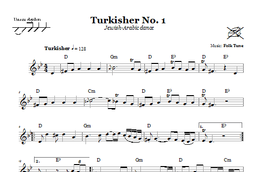 Download Folk Tune Turkisher No. 1 (Jewish-Arabic Dance) Sheet Music