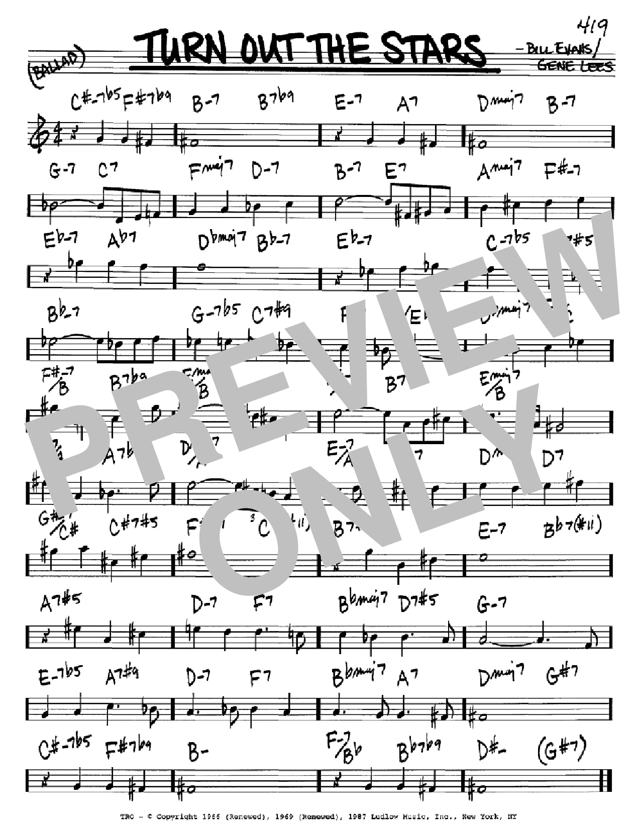 Download Bill Evans Turn Out The Stars Sheet Music
