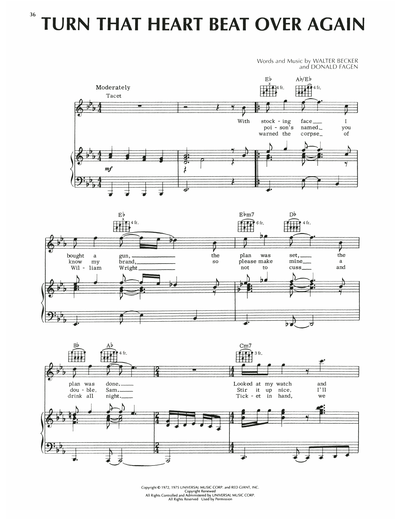 Download Steely Dan Turn That Heart Beat Over Again Sheet Music