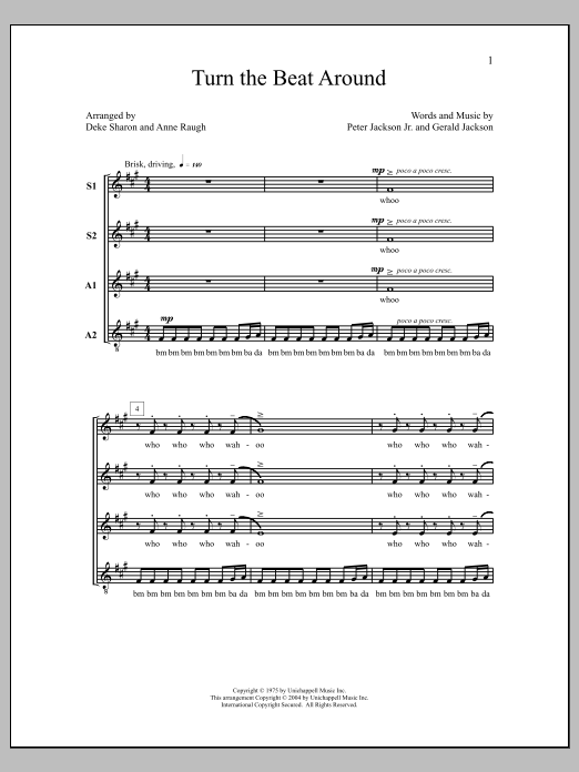 Download Gloria Estefan Turn The Beat Around (arr. Deke Sharon) Sheet Music