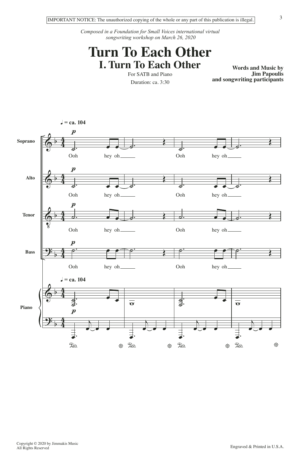 Download Jim Papoulis Turn To Each Other (Collection) Sheet Music