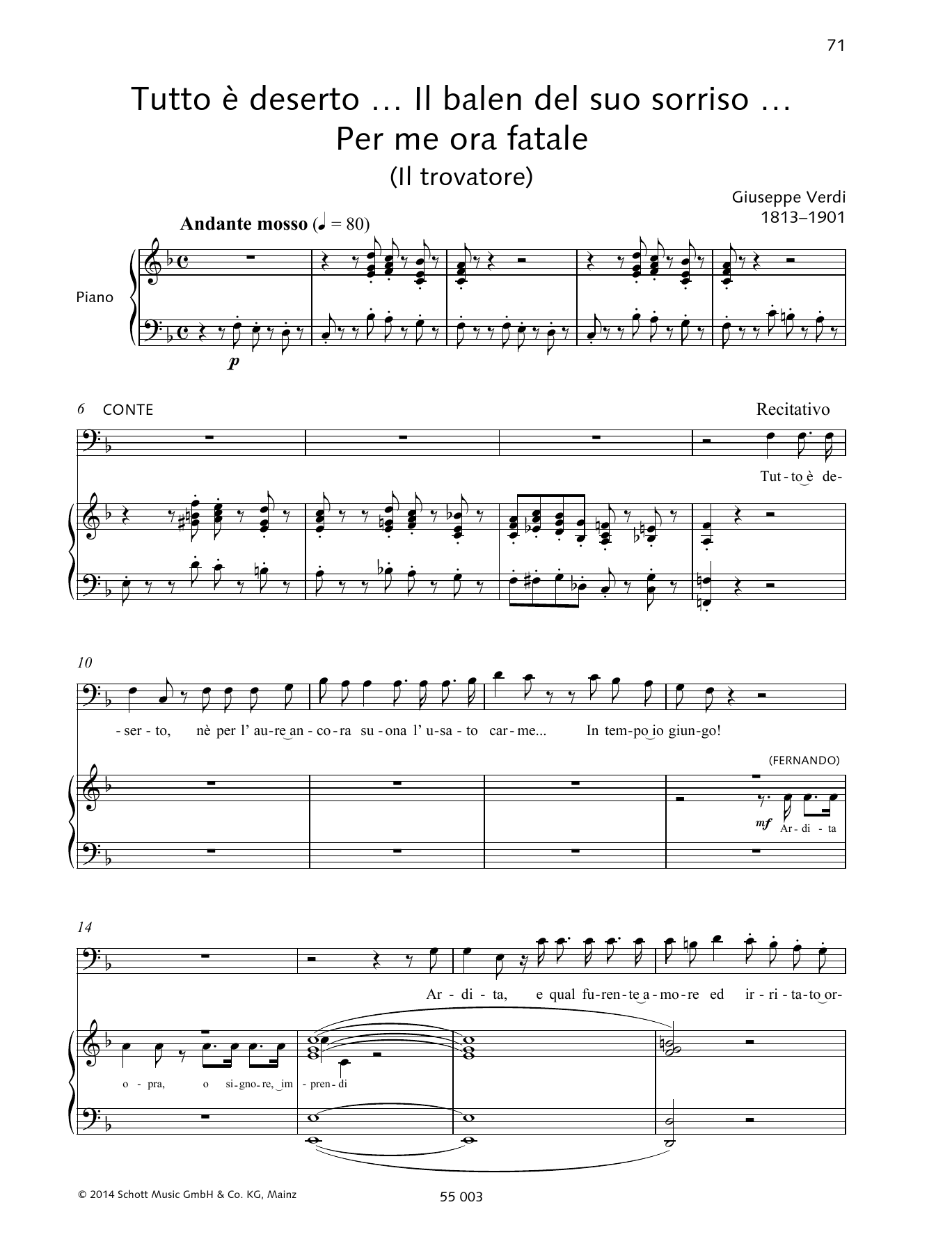 Download Giuseppe Verdi Tutto è deserto... Il balen del suo so Sheet Music