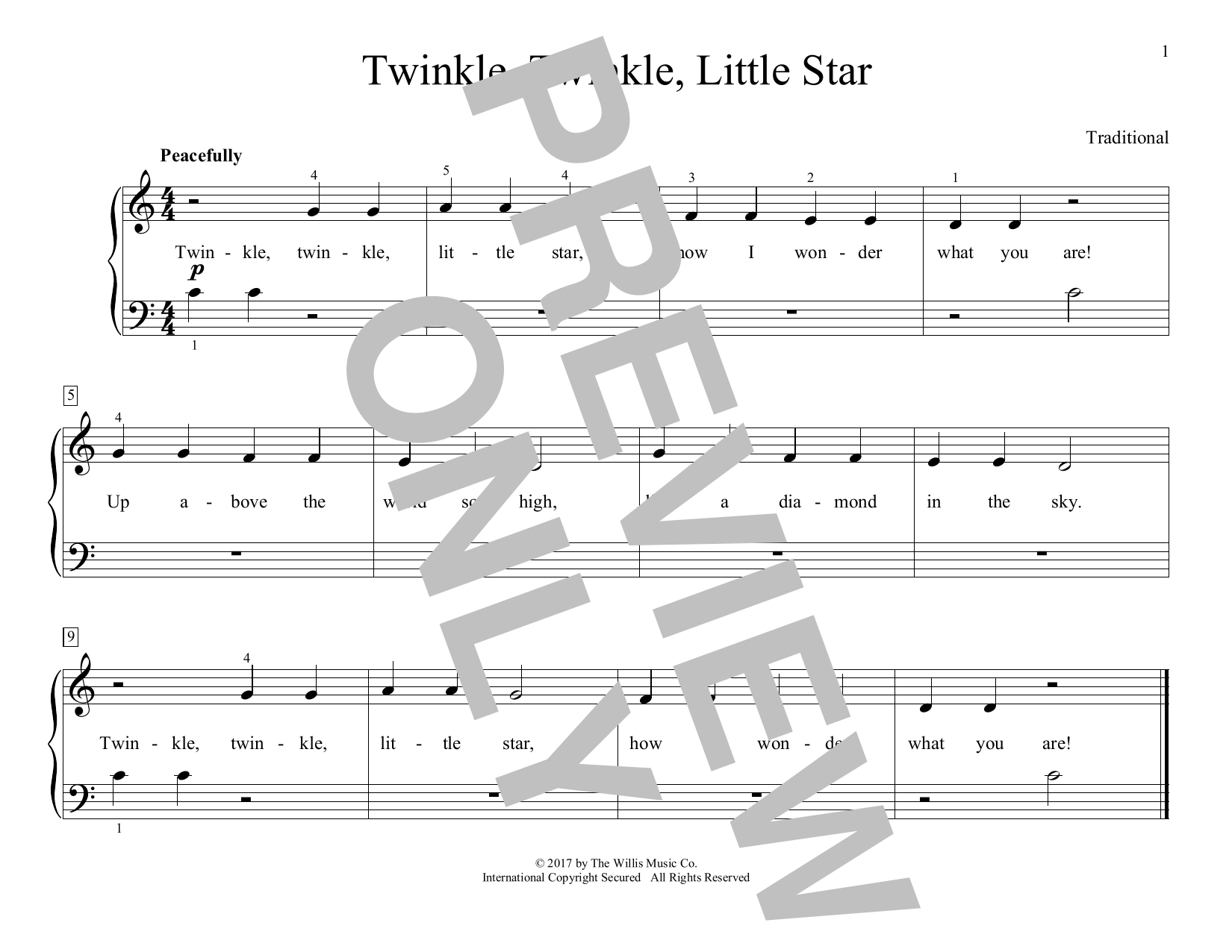 Download Traditional Twinkle, Twinkle, Little Star (arr. Chr Sheet Music