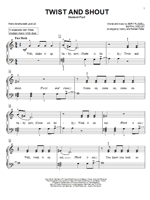 Download Nancy and Randall Faber Twist And Shout Sheet Music