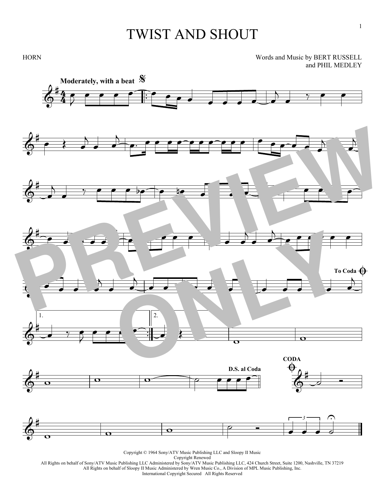 Download The Beatles Twist And Shout Sheet Music