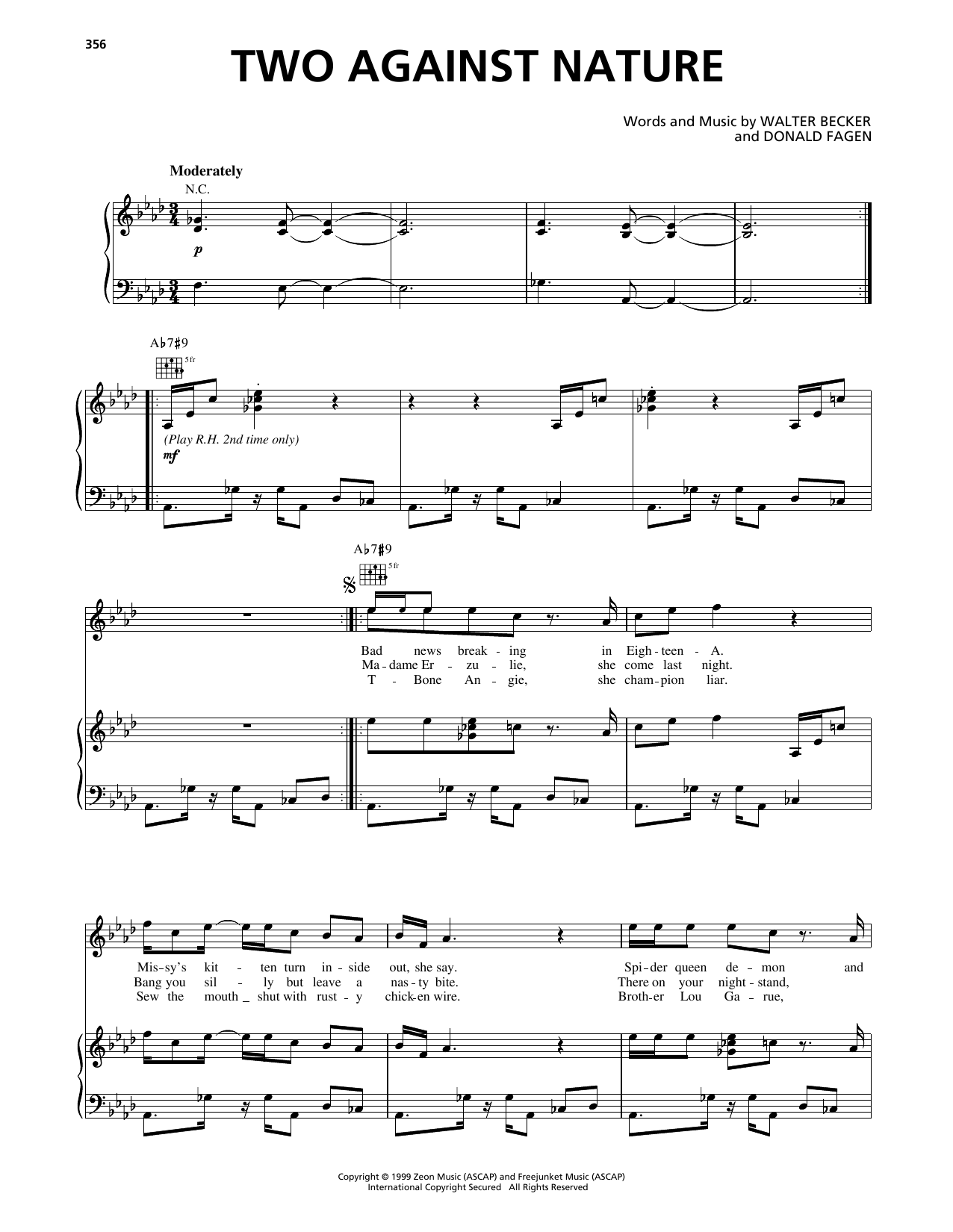 Download Steely Dan Two Against Nature Sheet Music