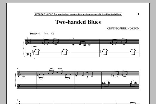 Download Christopher Norton Two-Handed Blues Sheet Music