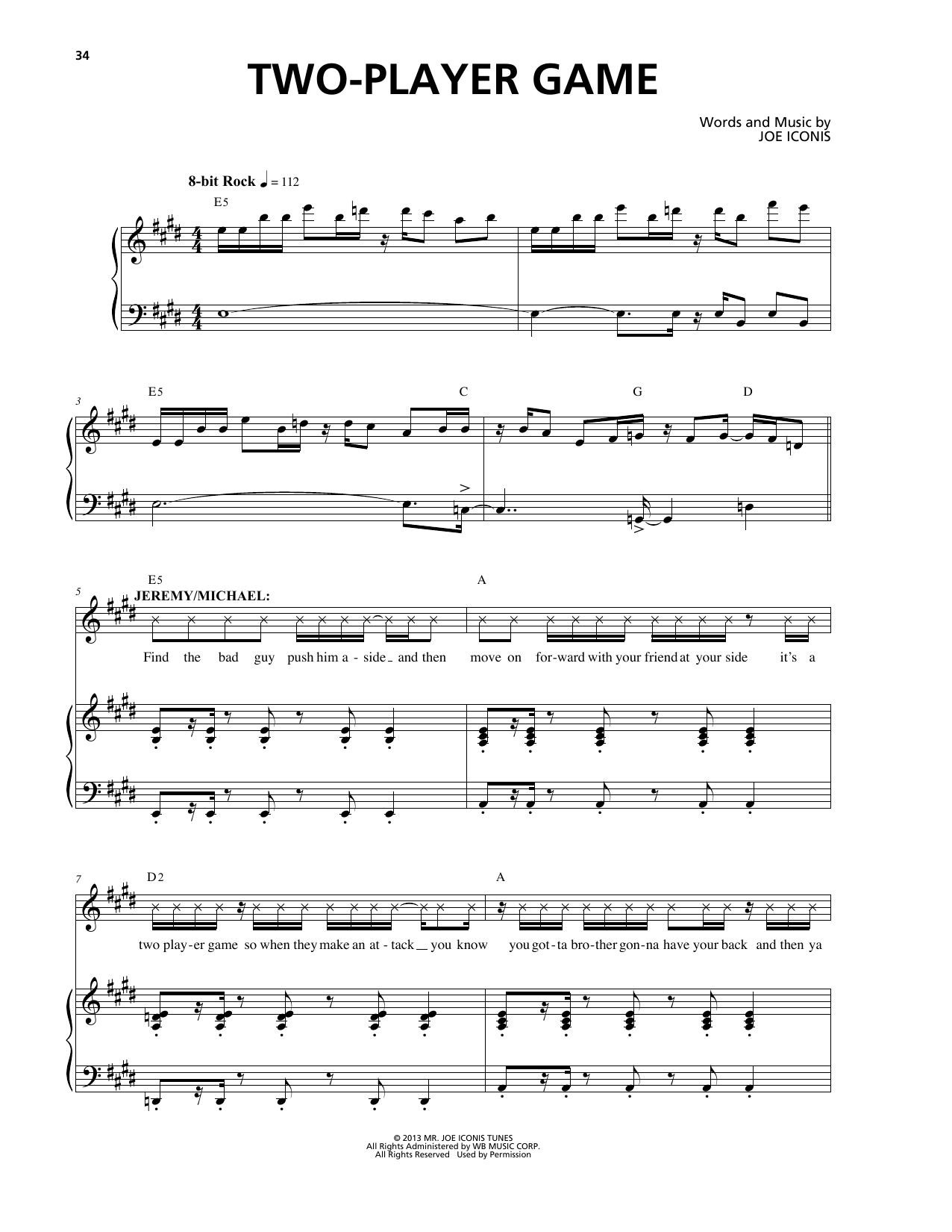 Download Joe Iconis Two-Player Game (from Be More Chill) Sheet Music