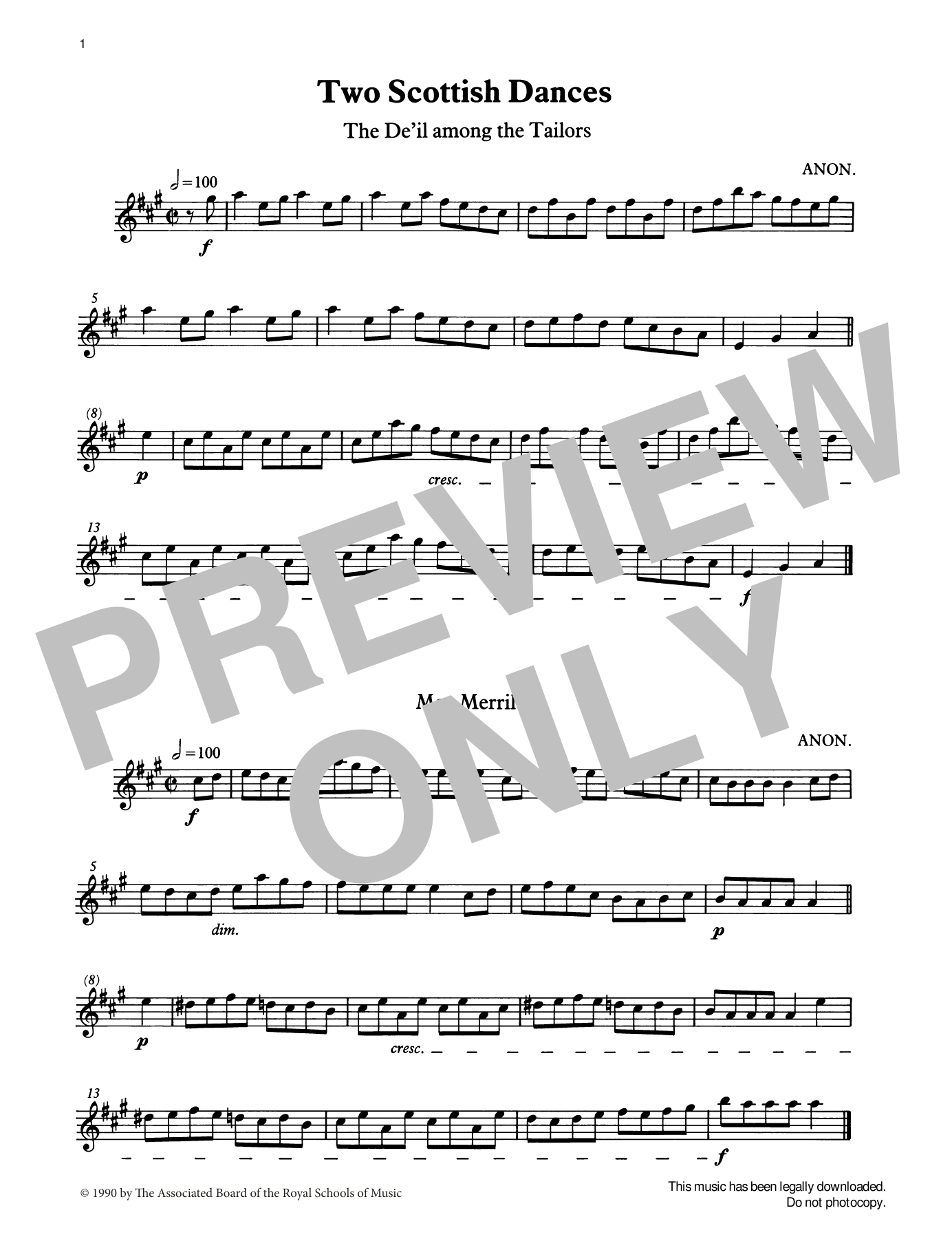 Download Trad. Scottish Two Scottish Dances from Graded Music f Sheet Music