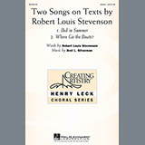Download or print Two Songs On Texts By Robert Louis Stevenson Sheet Music Printable PDF 8-page score for Concert / arranged Unison Choir SKU: 86970.