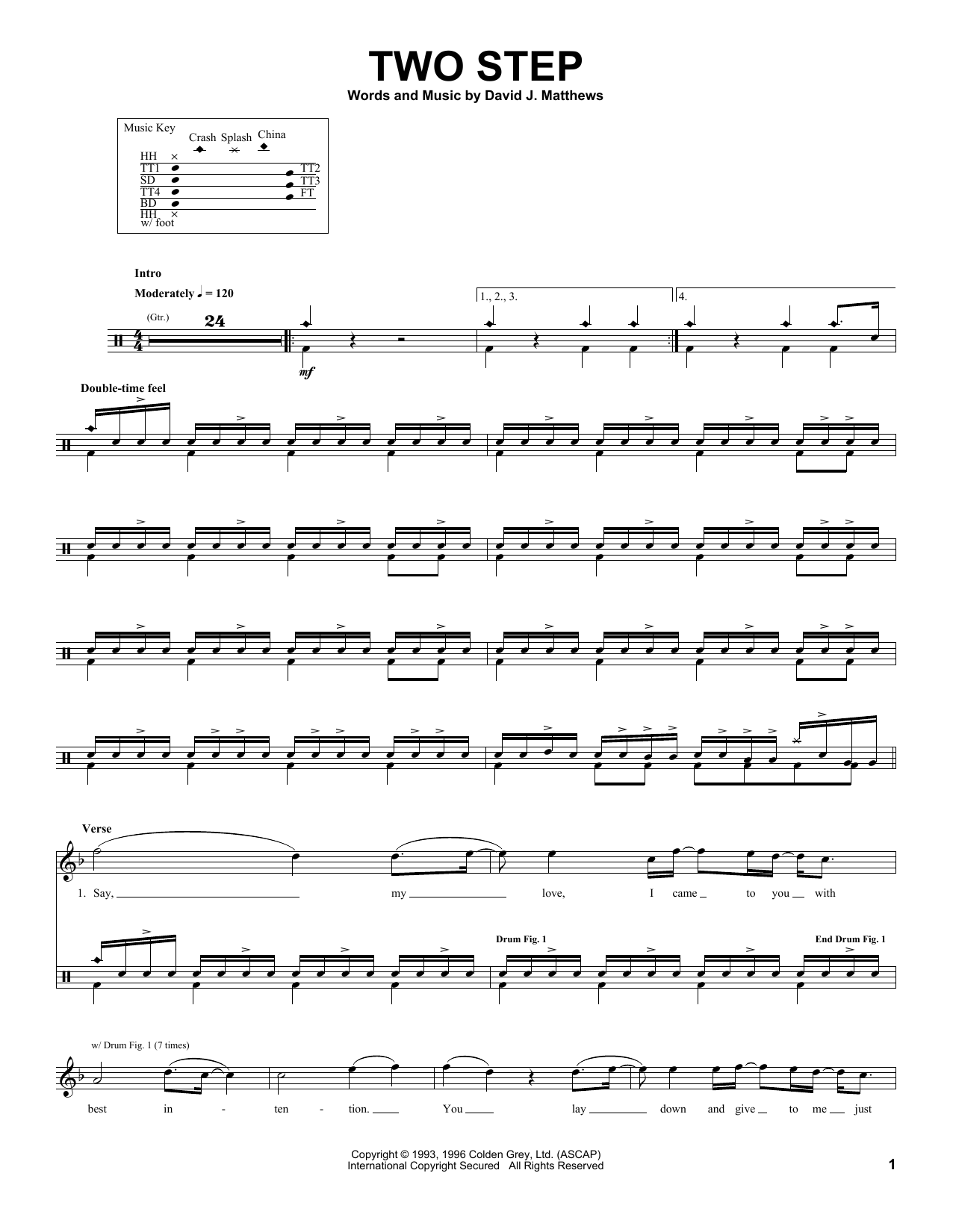 Download Dave Matthews Band Two Step Sheet Music